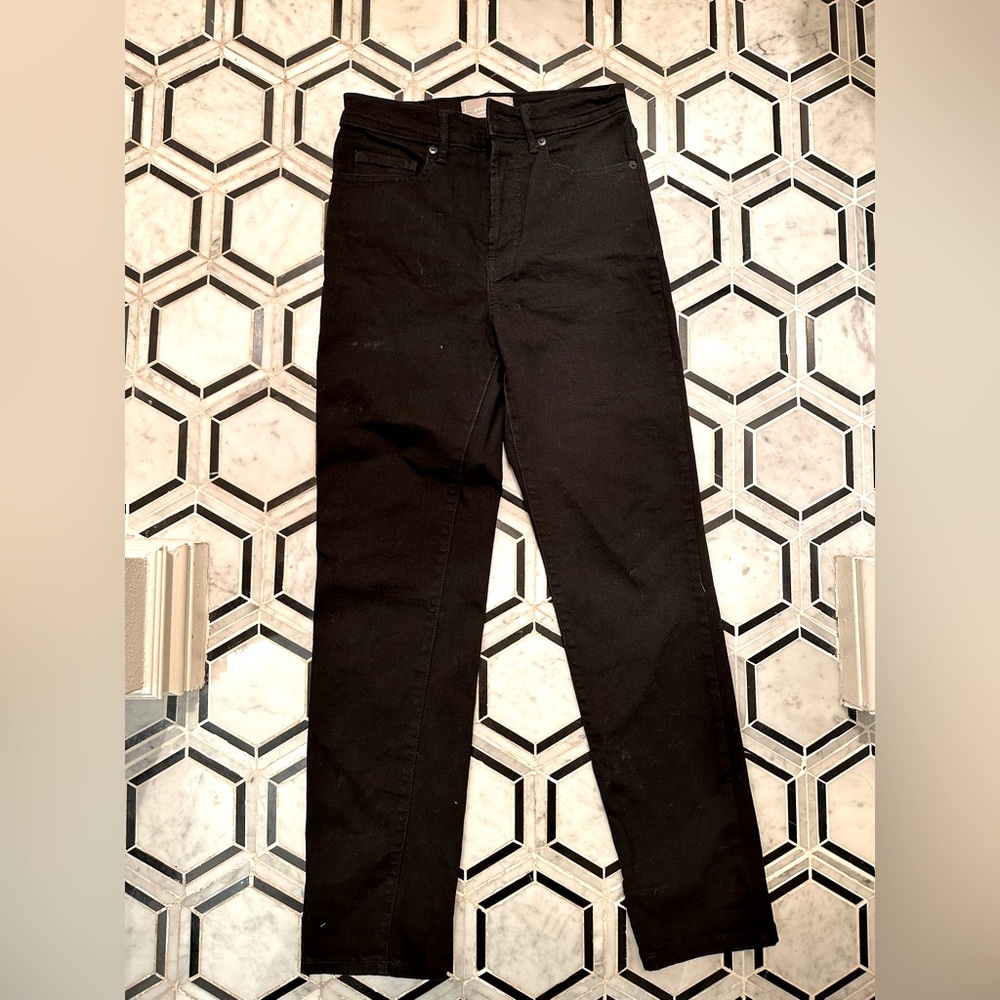 Everlane High-rise Slim-Straight Jeans (Black)